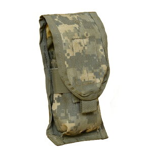 米軍放出品 ライフルマガジンポーチ MOLLE II 前後2連 M4/AR15 フラップ付き ACU/UCP迷彩  ライフルマガジンケース ライフルマグポーチ ライフルマグケース 米軍サープラス 米軍実物 米軍払い下げ品 アメリカ軍 アーミー ミリタリーサープラス 払い下げ 軍事物資