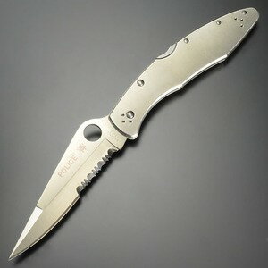 スパイダルコ POLICE ポリス 折りたたみナイフ 半波刃 Spyderco ポリスモデル 折り畳みナイフ フォルダー フォールディングナイフ ホールディングナイフ 折り畳み式ナイフ 折りたたみ式ナイフ 折畳ナイフ 折畳みナイフ 折畳式ナイフ 折込ナイフ 折込みナイフ