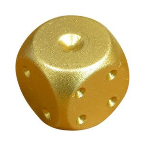 サイコロ 丸角 アルミ合金製 ダイス 16mm [ ゴールド ] 骰子 賽子 賽 dice さいころ ...