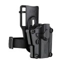 CYTAC メガフィットホルスター 右手用 ローライドベルトループ 樹脂製 ブラック CY-UHFSP5 サイタック Mega-Fit Holster マルチフィット ポリマー ユニバーサルベルトループ ヒップホルスター CQCホルスター CQBホルスター 近接格闘 拳銃嚢 ベルトホルスター