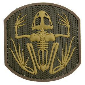 ミルスペックモンキー PVCパッチ Frog Skeleton ベルクロ付き [ マルチカム ] MSM MIL-SPEC MONKEY フロッグスケルトン スカルフロッグ ミリタリー ワッペン アップリケ サバゲ- ミリタリーワッペン ミリタリーパッチ スリーブバッジ