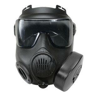 フルフェイスガード M50ガスマスク型 ヘルメット装着アダプター付 [ ブラック / スモーク ] フェイスマ..