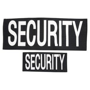 Rothco ミリタリーパッチ SECURITY ベルクロ ポリエステル製 [ 大小セット ] ロスコ ミリタリーワッペ..