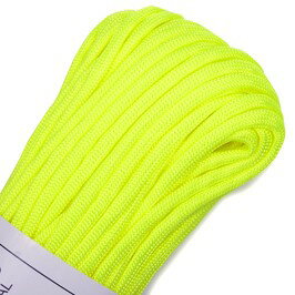 ROTHCO パラコード タイプ3 蛍光イエロー 30m ロスコ ロープ パラシュートコード ネオンイエロー 黄色 neonyellow 綱 靴紐 靴ひも シューレース パラコードブレスレット コード・ブレス 腕輪 ナイロンブレスレット 550コード ナイロンコード