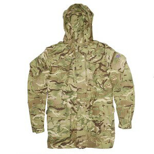 イギリス軍放出品 マウンテンパーカー 裏地メッシュあり MTPカモ 防風 防寒 スモック [ 200/112 / パッチあり ] ジャケット コンバットジャケット 迷彩 British army 英国軍 軍物 軍払い下げ品 ミリタリー アウトドア サバゲー BDUジャケット 戦闘用ジャケット 戦闘服 軍服