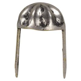 アンブレラ型 スタッズ 2爪ロング 6mm アンティークニッケル [ 1個 ] アンティーク風 革細工 スタッズベルト レザークラフト材料 メンズベルト自作 ハンドメイド リベット スネールヘッド 金属鋲 円すい トゲ 棘 ラウンド型 レザークラフト資材