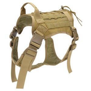 犬用防牙ベスト ドッグウェア MOLLE 狩猟用品 [ タン / XLサイズ ] ペット用 タクティカルウェア サバ..