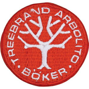 ボーカー ワッペン ロゴ刺繍 ベルクロ付き [ レッド ] 企業モノワッペン ロゴワッペン ロゴパッチ アッ..