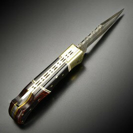 折りたたみナイフ ダマスカス鋼 ロックバック式 DM1214 レザーシース付 フォールディングナイフ バッファローホーン アウトドア キャンプ 登山 狩猟 折り畳みナイフ 折り畳み式ナイフ 折りたたみ式ナイフ フォルダー通販格安セール情報 楽天 通販