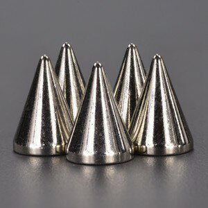 コーンスパイク スタッズ H10mm×φ7mm シルバーカラー ベルト 革細工 レザークラフト材料 メンズベルト自作 ハンドメイド リベット スネールヘッド 金...