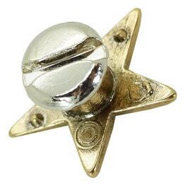 コンチョ 星 アンティーク調 合金 [ ゴールド/18mm / 通常ネジ ] 19mm (34) | 星型コンチョ ハンドメイド 長財布 ロングウォレット 革製品 レザークラフト 材料 資材 パーツ レザークラフト資材 スターコンチョ