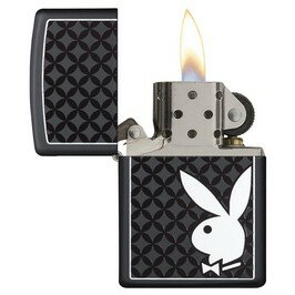 ZIPPO プレイボーイ ダイヤモンド柄 29578 マットブラック ジッポー オイルライター Playboy ダイヤモンドパターン Duo-Tone 黒 白