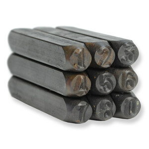 打刻印 スチールスタンプ 数字 逆文字 [ 6mm ] 凸刻印 クラフツール 日用品雑貨 文房具 手芸 クラフト ..