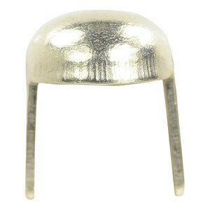 ラウンド型 スタッズ 2爪 ハンドクラフト材 直径6mm 高さ11mm [ ニッケルシルバー / 1個 ] スタンダードリベット レザークラフト材 ハンドメイド スポッツ 手芸用品 丸型 ドーム型 レザークラフト資材 レザークラフト材料 ラウンドスタッズ ラウンド型スタッズ