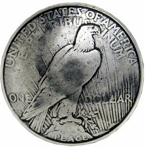 コインコンチョ ピースダラー D レプリカ [ 通常ネジ ] イーグル 鷹 | ハンドメイド 長財布 ロングウォレット 革製品 レザークラフト 材料 資材 パーツ レザークラフト資材 ダミーコインコンチョ レプリカコンチョ レプリカ硬貨コンチョ ウエスタンボタン ウェスタンボタン