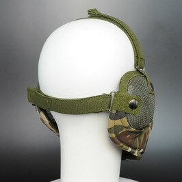 ハーフフェイスガード スチールメッシュ [ マルチカモ ] フェイスマスク フルフェイスマスク フェイスガード　サバゲー装備 ミリタリーグッズ サバイバルゲーム