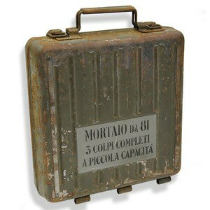 イタリア軍放出品 アモカン スチール製 81mm迫撃砲弾用 オリーブドラブ [ 難あり ] 軍払下げ品 軍払い下げ品 鉄製弾薬ケース | 弾薬箱 アンモカン 弾薬ケース AMMO CAN アンモボックス アモ缶 アンモ缶 アモボックス ミリタリーサープラス ミリタリーグッズ アーモボックス