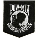 ミリタリーパッチ POW MIA 戦争捕虜 アイロンシート付 ブラック 戦闘中行方不明 ミリタリーミリタリーパッチ アップリケ 記章 徽章 襟章 肩章 胸章 階級章 ベトナム戦争ワッペン ナム戦ワッペン NAM ミリタリーワッペン ナム戦パッチ スリーブバッジ POW MIA