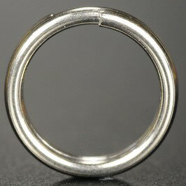二重リング 丸押 チタン製 シルバー ハンドクラフト材 [ 10mm ] 二重カン 通販 通信販売 レザークラフト 銀色 2重リング 輪 革紐細工 キーリングホルダー キーチェーン 二重環 レザークラフト資材 レザークラフト材料