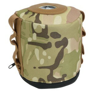 ガス缶 OD缶カバー 迷彩 ポリエステル生地 [ 大 ] アウトドア缶 アウトドア キャンプ キャンプファイヤ..