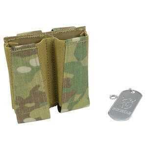 REPSGEAR ダブルマガジンポーチ MOLLE対応 ピストル用 オープントップ PTP075 [ マルチカム ] レプスギア マグポーチ ピストルマグポーチ ピストルマガジンポーチ サバゲーポーチ ハンドガン用 ピストルマガジンケース ピストルマガジンバッグ ピストルマガジンホルダー