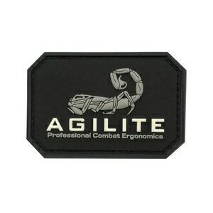 AGILITE ワッペン AGILITE LOGO PATCHES ラバー製 メーカーロゴ [ ブラック ] アジライト ミリタリーワッペン ラバーワッペン PVC 企業モノワッペン ロゴワッペン ロゴパッチ アップリケ スリーブバッジ(3)