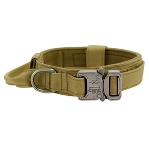 犬用首輪 ナイロン製 金属製クイックリリースバックル付 [ コヨーテタン / Mサイズ ] ペット用首輪 ペ..