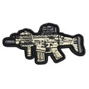 ミリタリーワッペン SCAR-H ライフル 刺繍 ベルクロ MK17 SOCOM アサルトライフル ミリタリーパッチ アップリケ 記章 徽章 襟章 肩章 胸章 階級章 スリーブバッジ