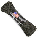 ATWOOD ROPE 反射材 550パラコード タイプ3 ウッドランドカモ アトウッドロープ ロープ 紐 パラシュートコード Reflectiveウッドランド...