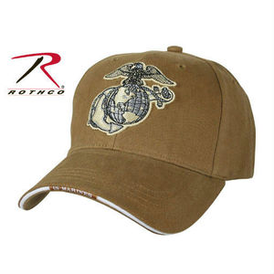 Rothco キャップ USMC コヨーテブラウン 9827 USマリーン 米海兵隊 | ロスコ ベースボールキャップ 野球帽 メンズ ワークキャップ ミリタリーハット ミリタリーキャップ OD 帽子 通販 販売 軍用帽