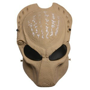 フェイスガード ワイヤーメッシュ ウルフプレデター [ タン ] フェイスマスク コスプレ プレデターウルフ フルフェイスガード 保護面