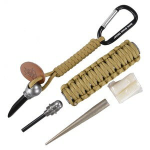 FIVE STAR GEAR サバイバルキット 6機能 カラビナ付 [ コヨーテ ] ファイヤスターター マグネシウム メタルマッチ ファイアースターター 着火器 サバイバルグッズ 火おこし 火起こし シャープナー