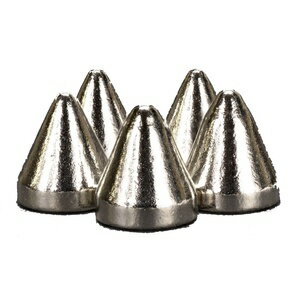 コーンスパイク スタッズ H8mm×φ7mm ニッケルメッキ | ベルト 革細工 レザークラフト材料 メンズベルト自作 ハンドメイド リベット スネールヘッド ...