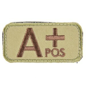 Rothco 血液型パッチ Positive Blood ベルクロ 73190/73191 [ A型 ] ミリタリーパッチ アップリケ 記章..