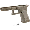 Guns Modify カスタムフレーム SAI 東京マルイ GLOCK対応 GM0273 FDE ガンズモディファイ グロック ステッピング 滑り止め スティップリング未加工 ハンドガングリップ 銃把 握把 拳銃グリップ ガスガン部品 ガスガンパーツ カスタムパーツ カスタム部品 交換パーツ(3)