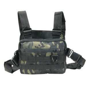 タクティカルチェストバッグ HGUL+BAG FILWHITE 前面ウェビング付き [ マルチカムブラック ] チェストリグ Chest Rig チェスト リグ ポーチ アウトドア スポーツ サバイバル サバゲー ショルダーバッグ ショルダーバック 肩掛けかばん 肩掛けカバン(3)