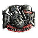 ベルトバックル MACHINE スカル 交換用 ベルト用バックルのみ アメリカンバックル BUCKLE メンズ 取替え用バックル 付け替えバックル どくろ 髑髏...