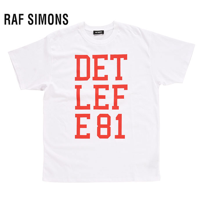 ラフシモンズ Tシャツ 半袖 メンズ 白 ホワイト RAF SIMONS Regular Fit T-Shirt Detlef E81 172-113-19000-01030(otr1913)