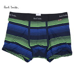 Paul Smith ポールスミス MEN TRUNK M1A 459B AU745 47 メンズ 下着 ボクサーパンツ ボーダー マルチカラー ロゴ グリーン 緑 ブルー 青 ブラック 黒