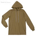 RICK OWENS リックオウエンス Hoodie RU19S2285 BA 125 メンズ ロングパーカー プルオーバー長袖 フード 無地 マスタード(rick0019)