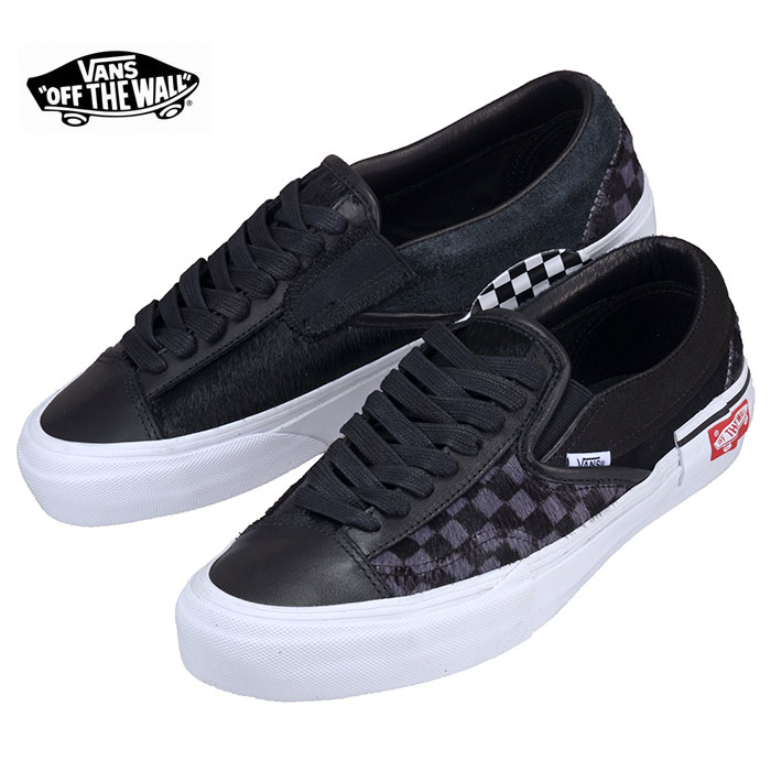 VANS バンズ Slip-On Cap Lx VN0A3TKSVSN スニーカー 靴 スリップ オン キャップ ブラック 黒 チェック ホワイト 白 異素材ミックス ロゴ スリッポン(van0320)