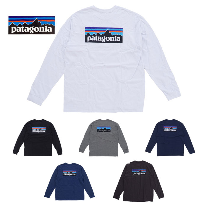 【メール便】Patagonia パタゴニア M’s L/S P-6 Logo Responsibili-Tee 38518 WHI / BLK / GLH / CNY / CUBL ロングTシャツ ロンT クルーネック 長袖 プリント ロゴ アウトドア 売れ筋 pat0129