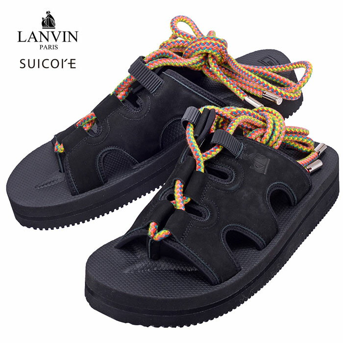 スイコック サンダル レディース LANVIN × SUICOKE ランバン × スイコック CUT-OUT ANKLE STRAP SUNDAL OG3262VabLVN カットアウト ストラップ サンダル レディース lan0001