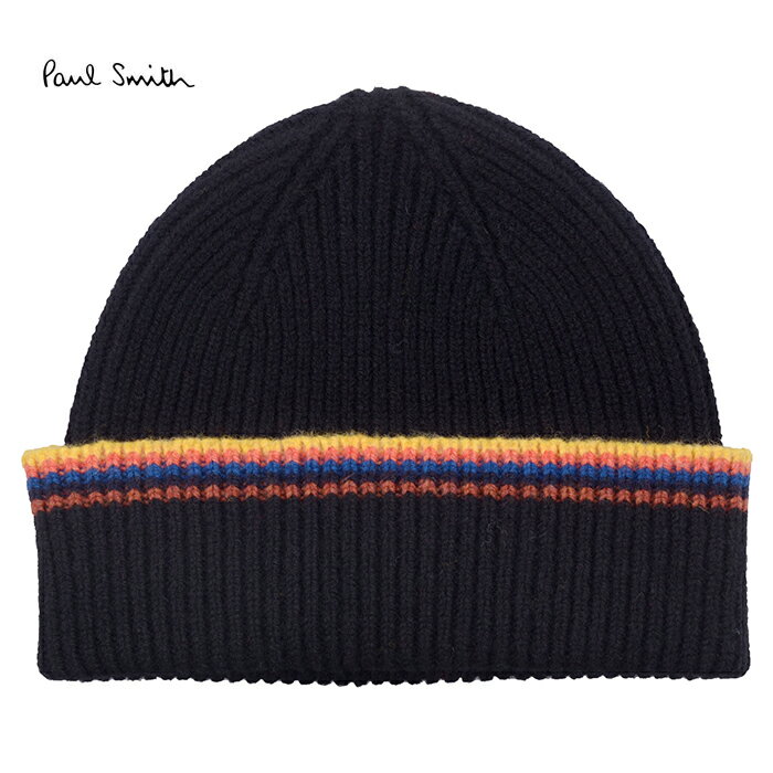 【メール便】Paul Smith ポールスミス Beanie M1A 202G AV357 メンズ レディース ニットキャップ ニット帽 ブラック 黒