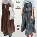 前後2WAY チェック柄キャミフレアワンピース 大人シンプル カジュアル フェミニン ゆったり 体系カバー 着やせ キレイめ 春夏 着回し ナチュラル こなれ感 韓国ファッション 大人可愛い レディース ReRe