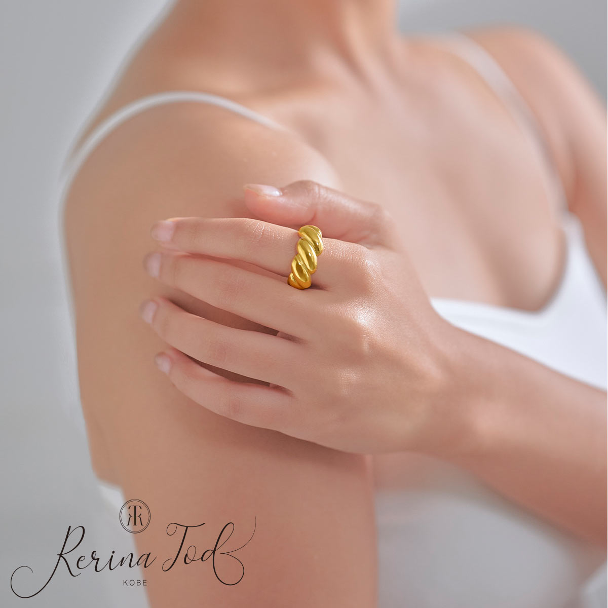 クークロワッサン　￼刻印あり　ローズクォーツゴールドリング　K14 2025年最新】KU-CROISSANT リング・指輪の人気アイテム - メルカリ