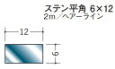 フラットバー ステンレス SUS304 平角 12×6 創建 20140 ヘアライン HL 長さ 2m お届け先が法人様限定です