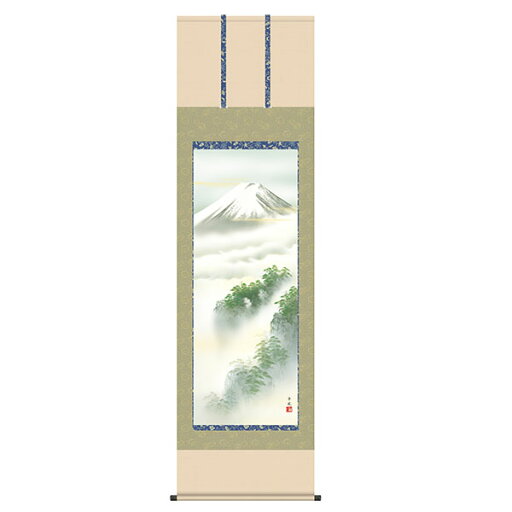 掛軸 床の間 富士山水 黎明富士 熊谷千風 尺五 54.5×190 KZ2B3-122 掛軸 床の間 富士山水 黎明富士 熊谷千風 尺五 54.5×190 KZ2B3-122