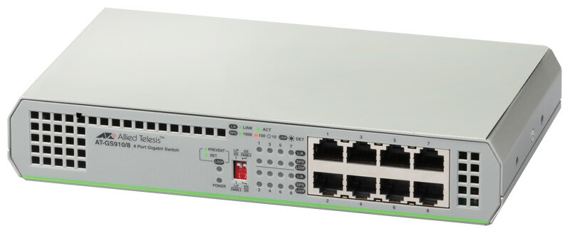 乐天商城 - アライドテレシス AT-GS910/8-RZ5　 2329R 有線LAN ネットワーク機器 スイッチングハブ 8ポート 8port 有線LAN イーサネット ギガビット 小型ハブ 業務用ハブ オフィスネットワーク 家庭用ネットワーク　新品未開封