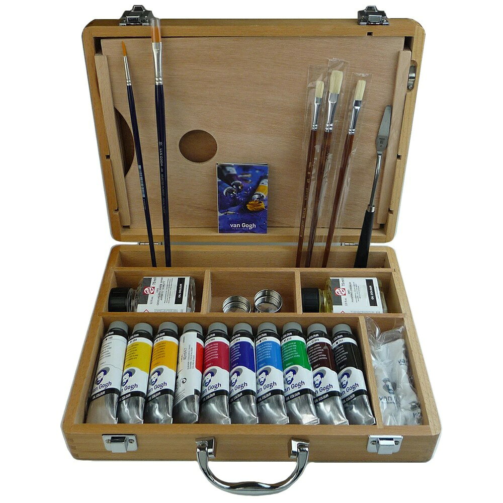 乐天商城 - 【木製ケース付】Van Gogh ヴァンゴッホ 油絵具セット オイルカラー 画材セット ロイヤルターレンス 送料無料 新品
